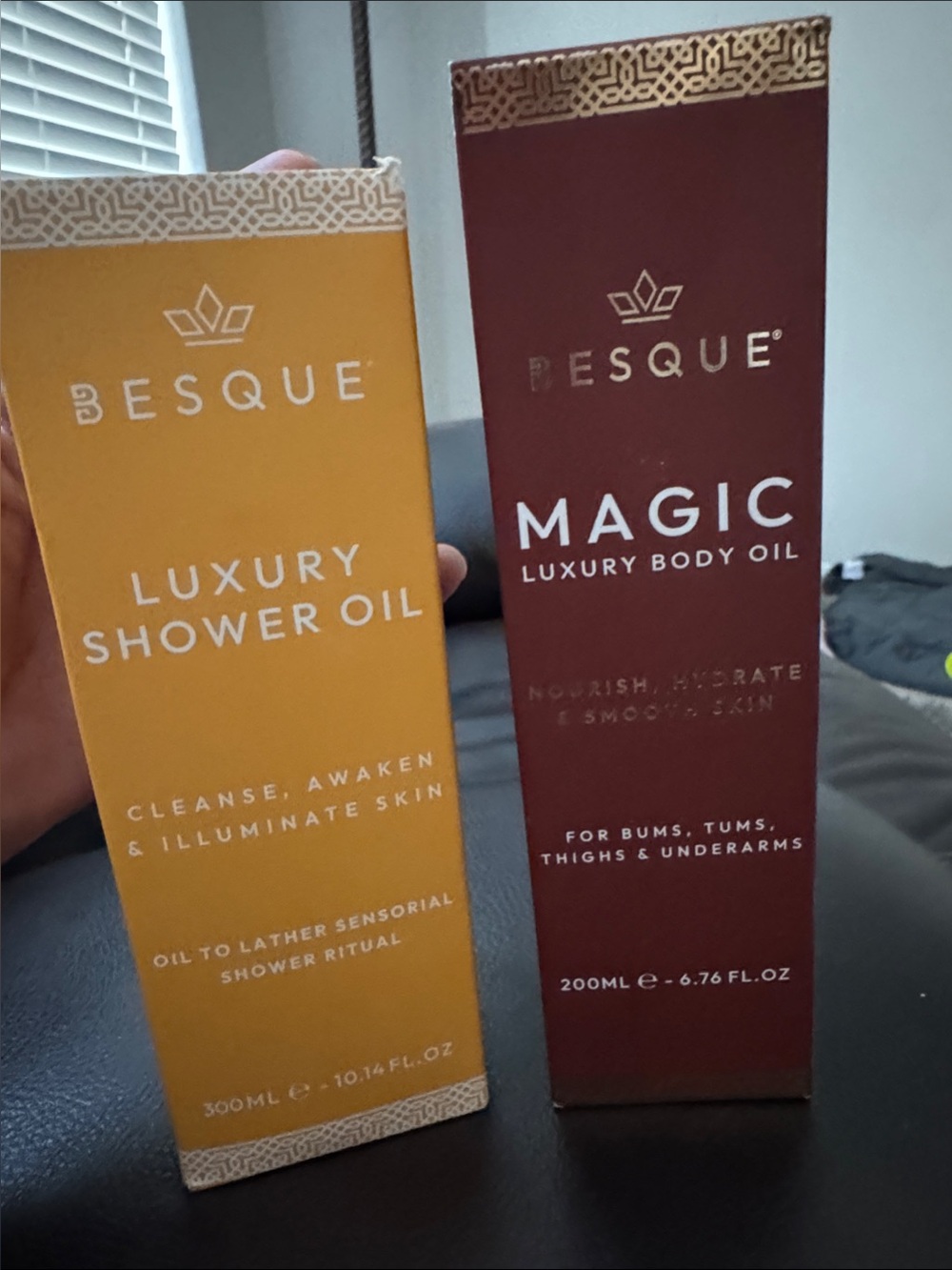 NIB Besque Luxury Self Care Bundle - 300mL Shower Oil & Magic Body Oil